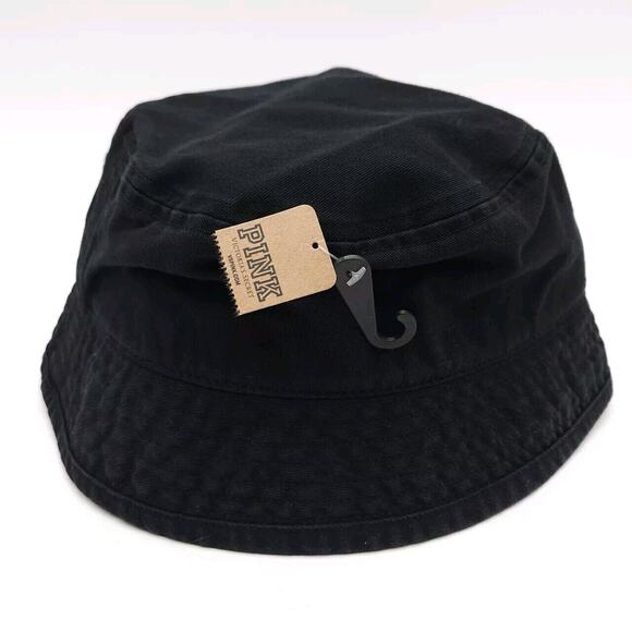 Victoria's Secret VS Pink Bucket Hat Sun Cap One Size Hiking Summer Faded‎ Black - Picture 1 of 5